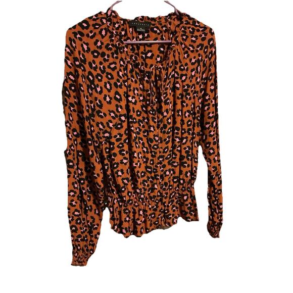Women’s Sanctuary, Leopard Print, Long Sleeve Blouse Size Medium - Picture 1 of 3